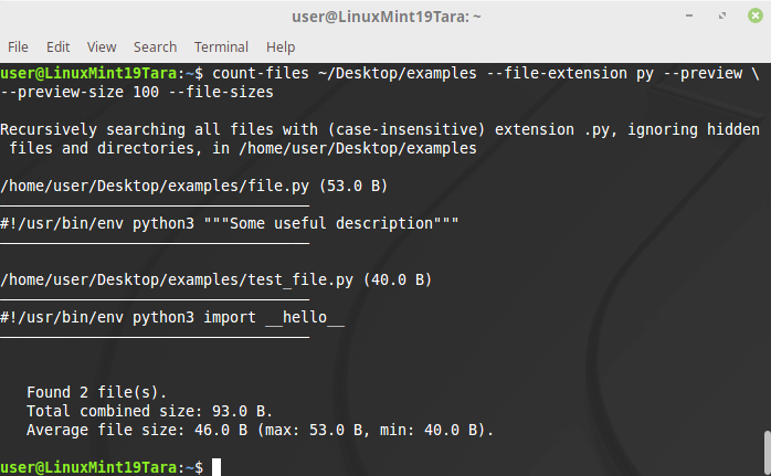 search linux mint with args